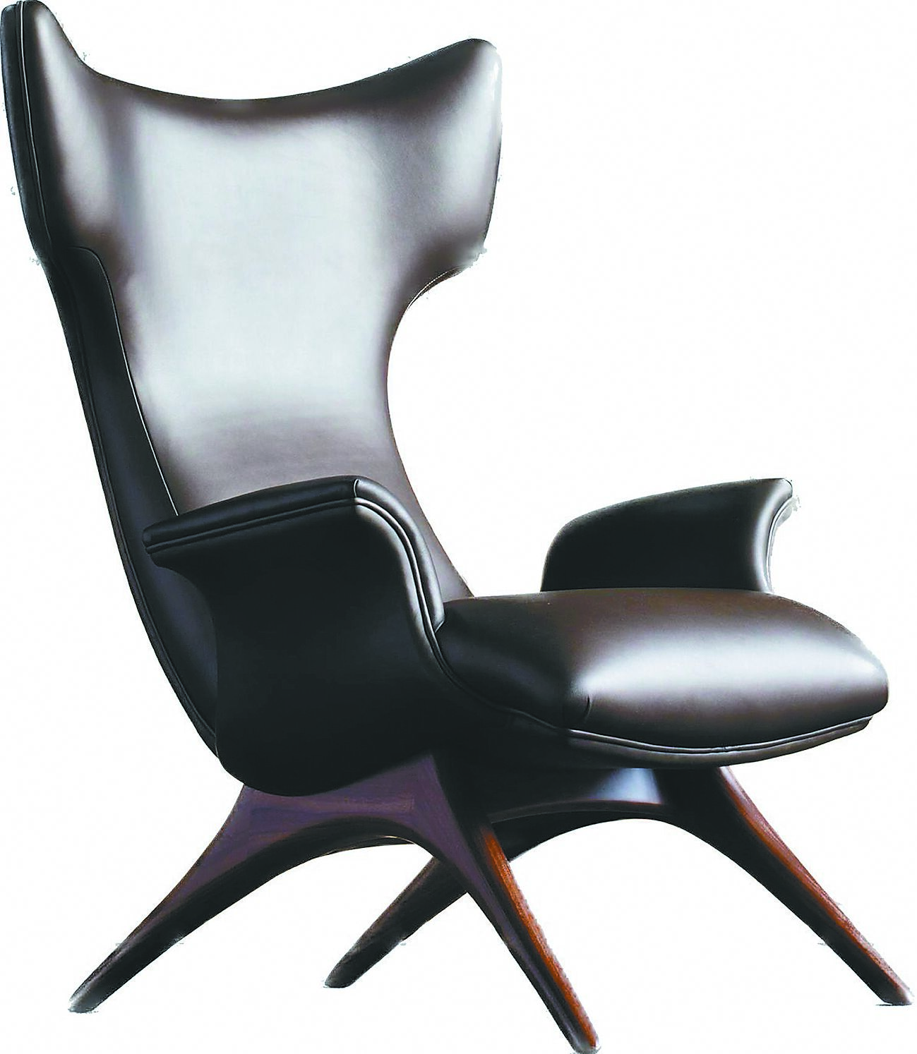 Ondine Chair椅背形狀讓人聯想到鯨魚的尾巴，輪廓優雅，63萬8000元。（易雅居提供）