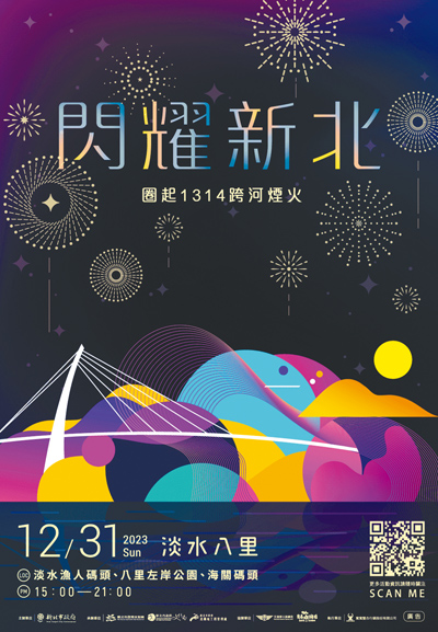 「閃耀新北 圈起1314」跨年活動海報。(新北市政府文化局提供) image