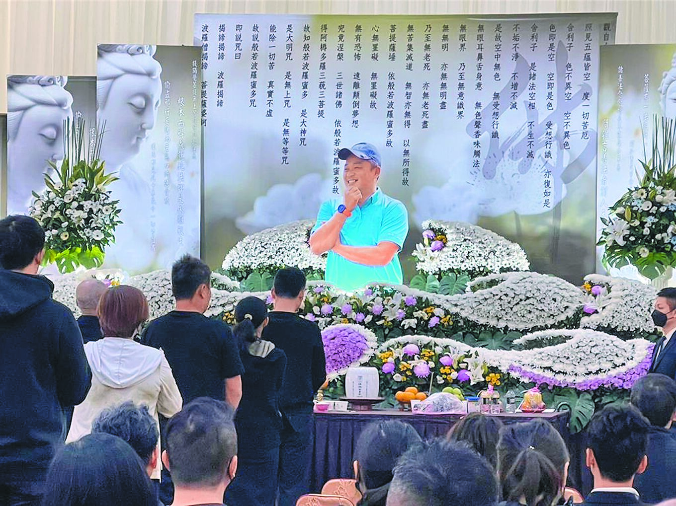 前職棒球星張誌家告別式12日在台中生命禮儀所崇德館舉辦。(王煌忠攝) image