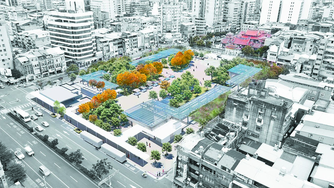 台北市政府啟動改建計畫,預計以日本表參道的概念、耗資約1.9億元重新打造艋舺公園,25日再進都審會審查後決議修正後通過。(台北市公園處提供/黃敬文台北傳真) image