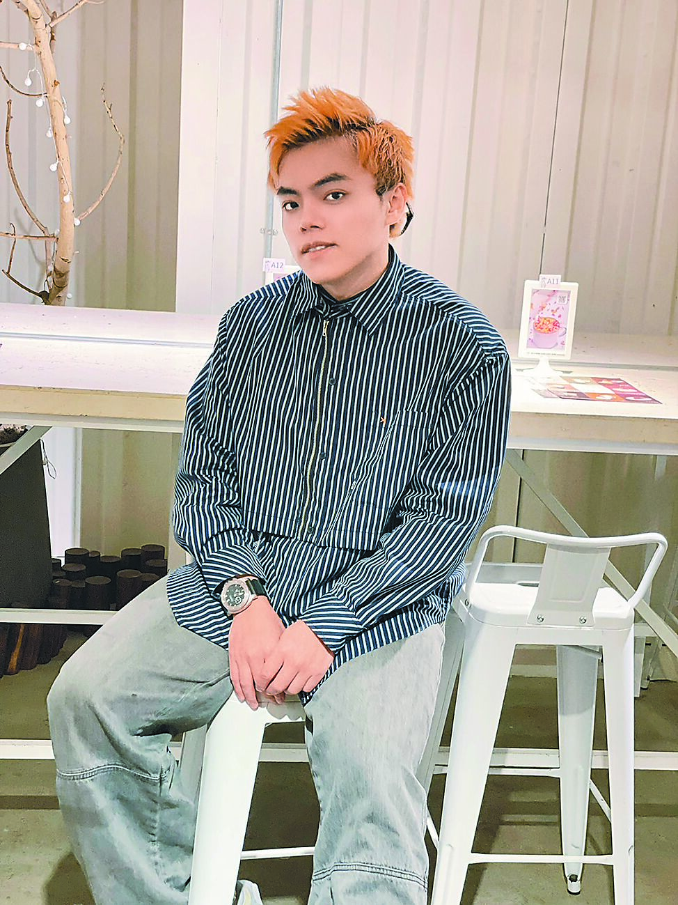 海產出道10多年,如今是吳宗憲旗下的藝人。(謝佩樺攝) image