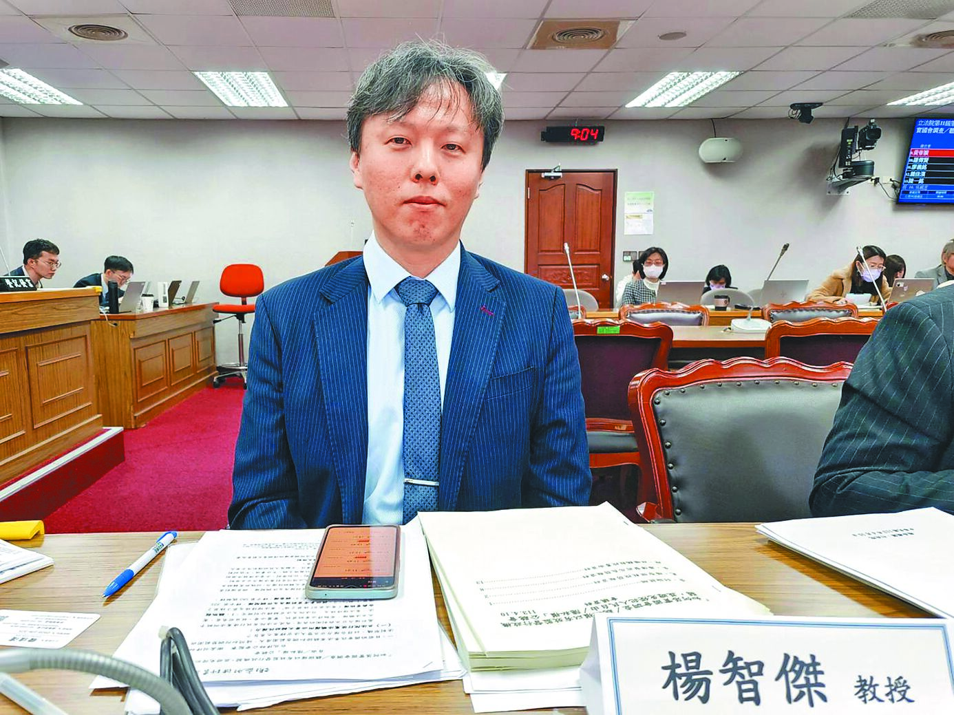 雲林科技大學科技法律研究所教授楊智傑表示,全世界有覆議制度的國家,不曾有過提出覆議失敗之後再去釋憲,全世界沒有這種先例。(楊智傑提供) image