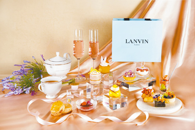 台北萬豪酒店首度攜手法國百年高奢品牌「LANVIN浪凡」,打造「極致浪潮」聯名下午茶。(台北萬豪酒店提供) image
