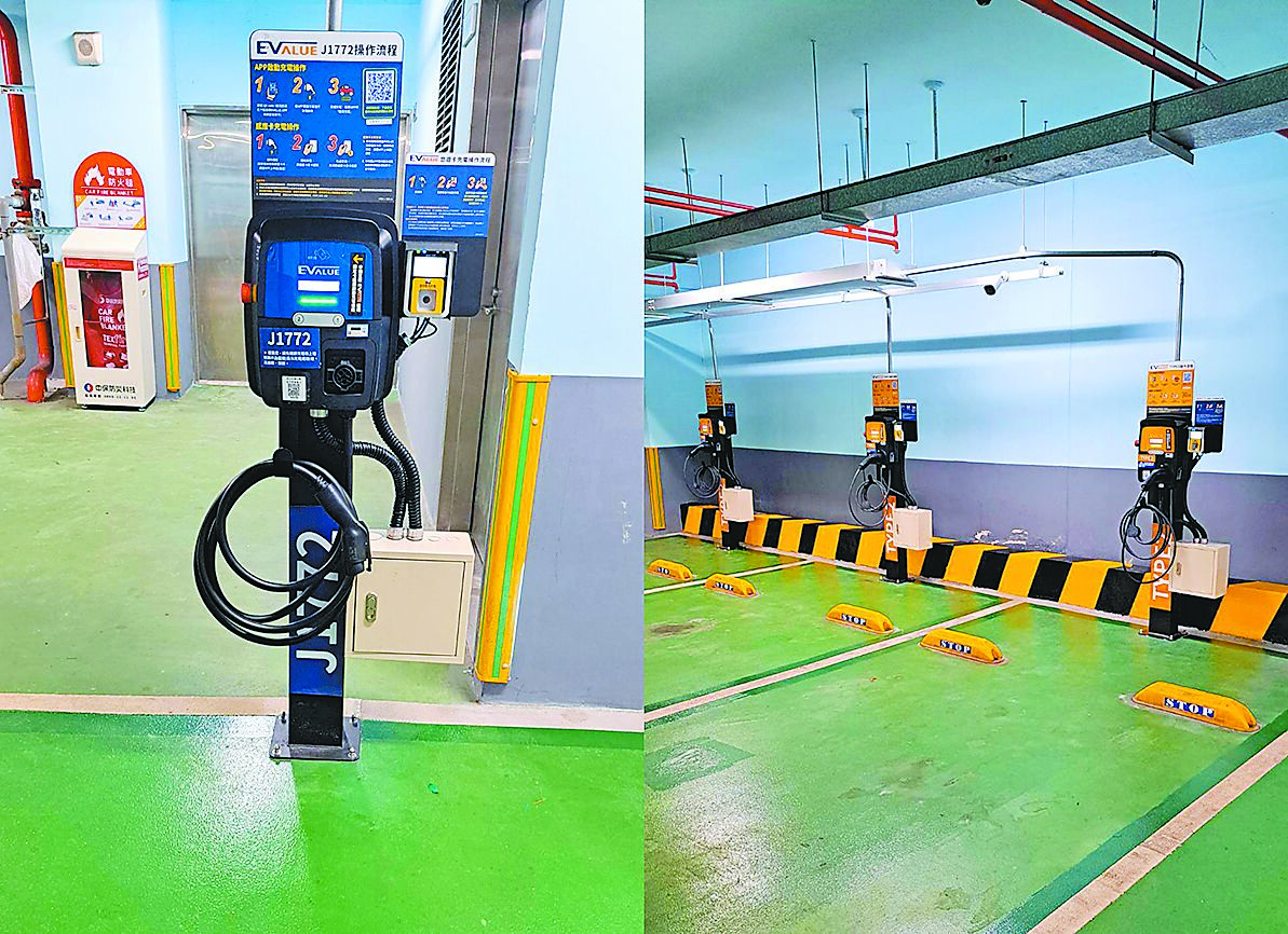 為友善台北市電動車的停車環境與設備,北市停管處將於公有停車場增設充電樁,預計於今年底前達到1200樁。(停管處提供/丁上程台北傳真) image