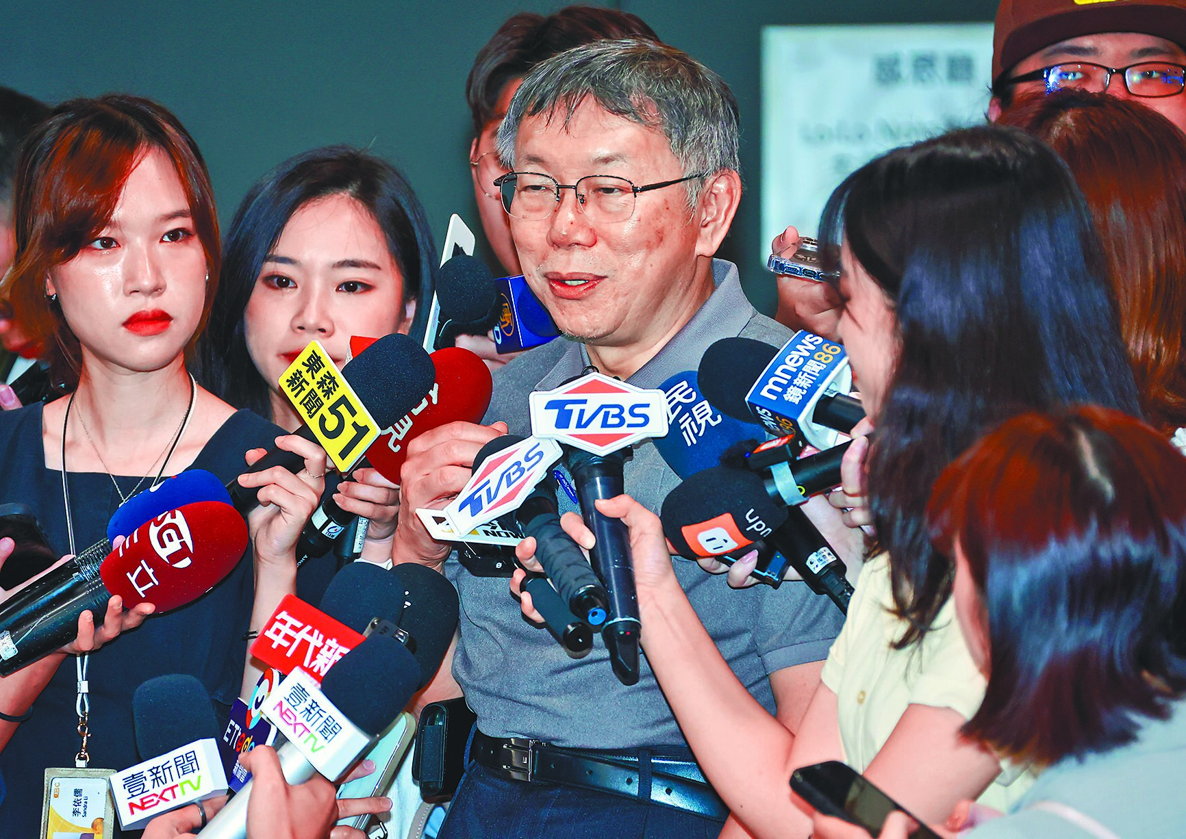 民眾黨主席柯文哲稱,京華城案公開展覽之後就未再牽涉該案。(羅永銘攝) image
