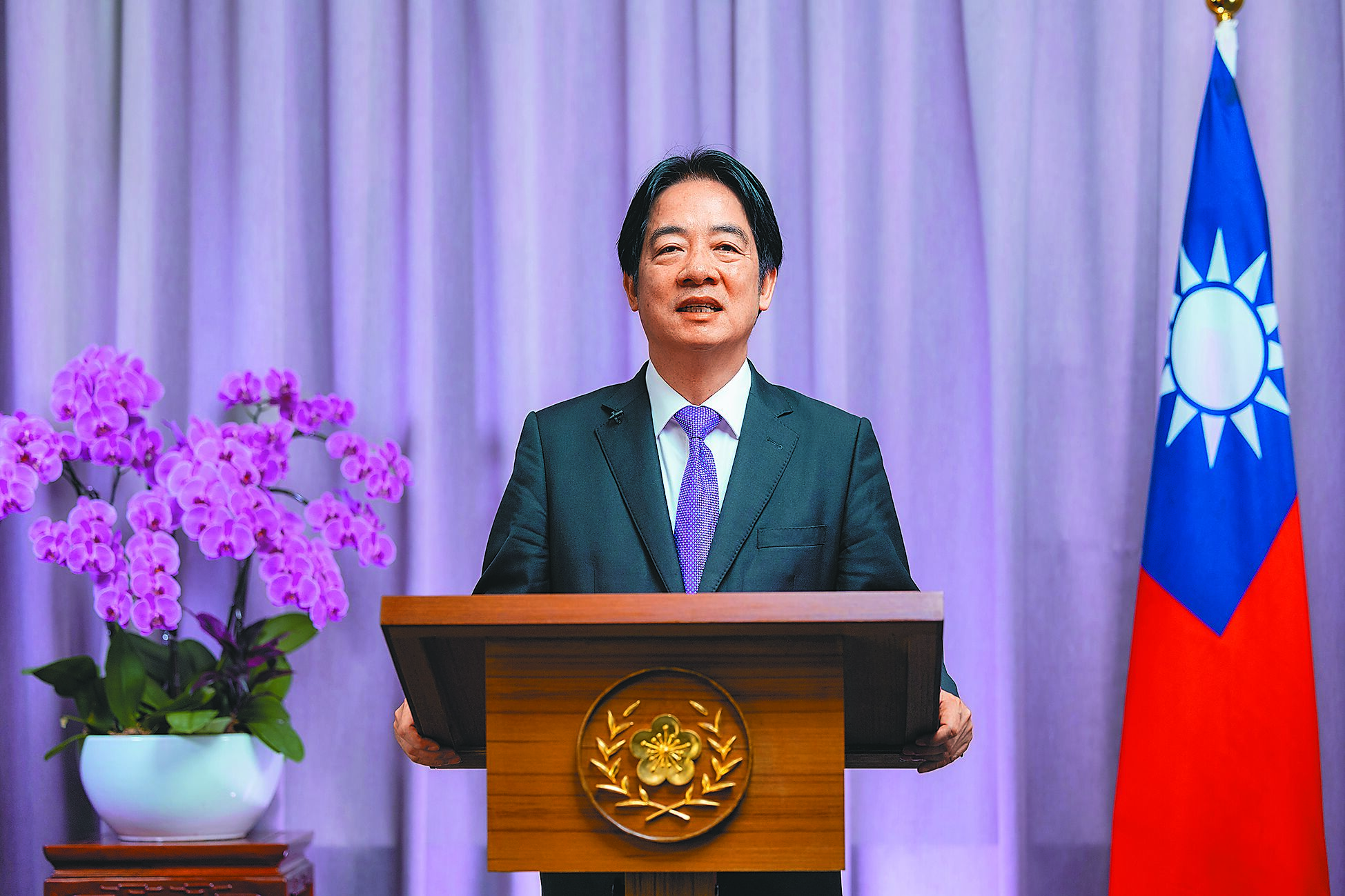 賴清德總統預錄影片在2024 Concordia年度峰會發表演說。(總統府提供) image