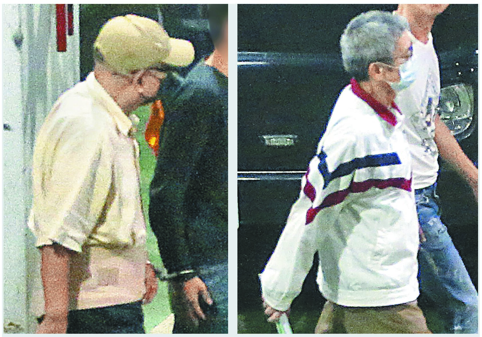 檢廉偵辦京華城案,台北市前兵役局長朱亞虎(左)、前台北市長辦公室主任李文宗(右)在29日凌晨移送台北看守所。(趙雙傑攝) image