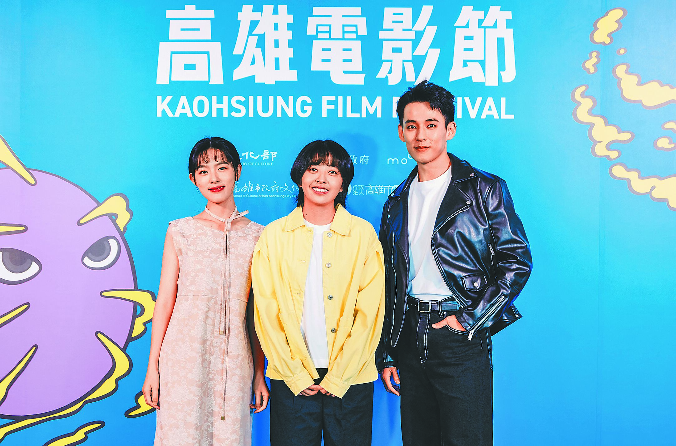 《翌日》演員鄧筠熹(左起)、導演王彥蘋、演員徐鈞浩26日出席記者會。(雄影提供) image