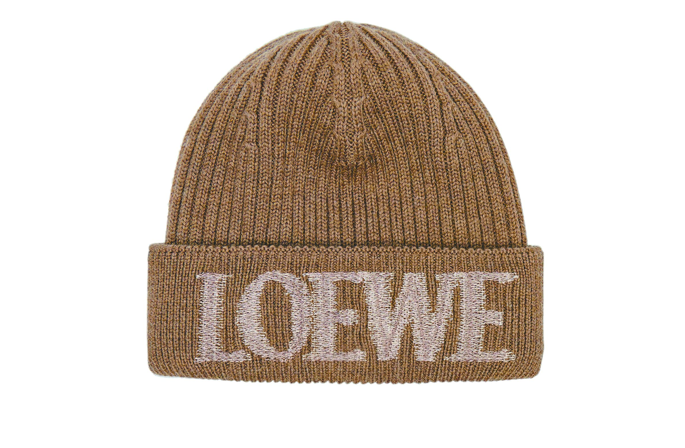 Loewe棕色針織毛帽。(Loewe提供) Loewe棕色針織毛帽。(Loewe提供)