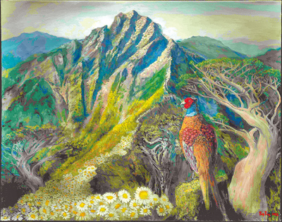 陳頻頻作品,《壯麗詭奇-玉山》,91x116cm,油畫,2022年。(陳頻頻提供) 陳頻頻作品,《壯麗詭奇-玉山》,91x116cm,油畫,2022年。(陳頻頻提供)