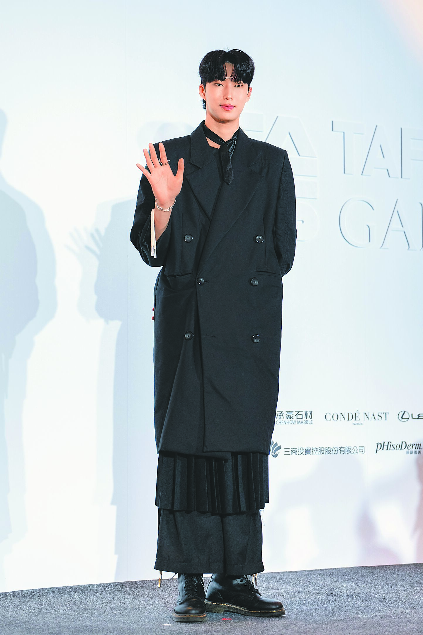 金雲身穿INMORIES的作品出席TAFAD GALA。(吳松翰攝) 金雲身穿INMORIES的作品出席TAFAD GALA。(吳松翰攝)