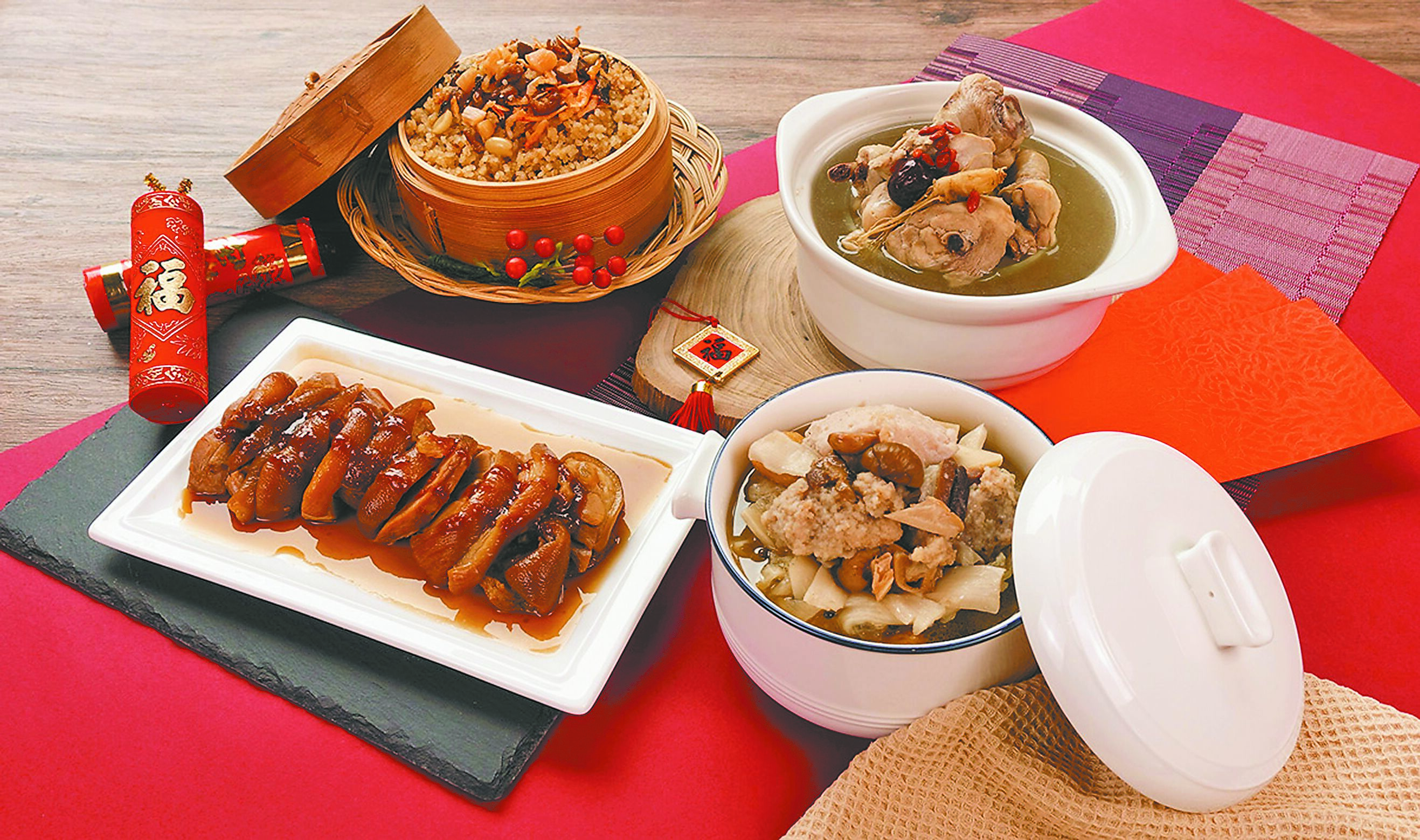 愛買小三元招財進寶超值年菜套組,659元。(愛買提供) 愛買小三元招財進寶超值年菜套組,659元。(愛買提供)