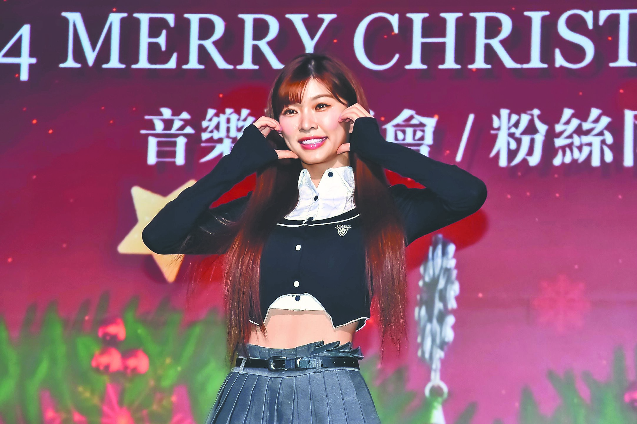 林穎樂16日現身粉絲見面會,解釋「沒禮貌」事件的始末。(FIF打歌舞台提供) 林穎樂16日現身粉絲見面會,解釋「沒禮貌」事件的始末。(FIF打歌舞台提供)