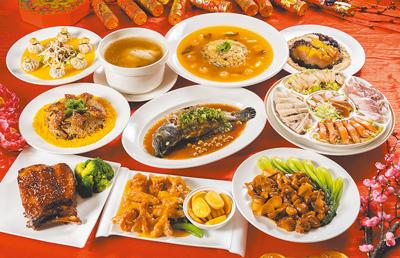 針對喜歡在除夕圍爐的客人,義大天悅飯店也準備年菜外帶服務。(義大天悅飯店提供) image