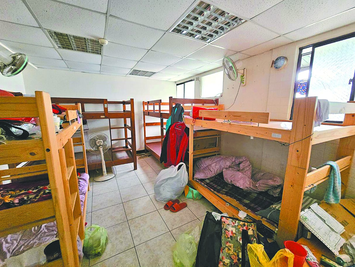 廣安居是北市社會局公辦民營的街友收容據點,占床率至少8成以上。(謝佳君攝) image