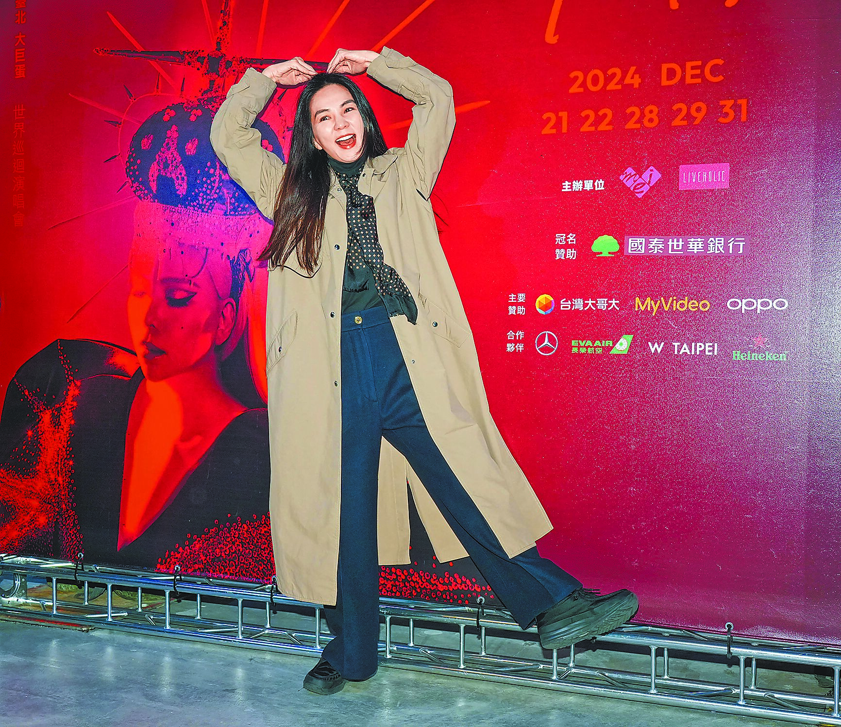 Ella朝聖阿妹大巨蛋演唱會,被虧是來「場勘」。(羅永銘攝) Ella朝聖阿妹大巨蛋演唱會,被虧是來「場勘」。(羅永銘攝)