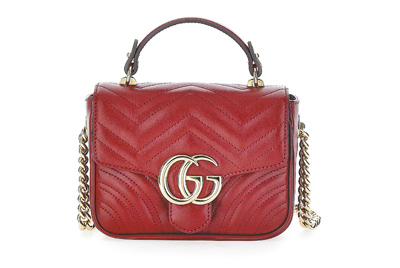 GUCCI GG Marmont Ancora紅手提包,8萬7800元。(GUCCI提供) GUCCI GG Marmont Ancora紅手提包,8萬7800元。(GUCCI提供)