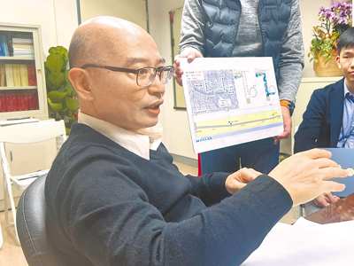 台北市水利處長張凱堯表示,優先選中敦化北路興建起因於該路段成年飽受積水之苦,尤其小巨蛋周邊。(張珈瑄攝) image