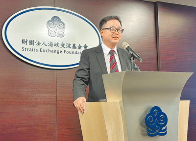 海基會祕書長羅文嘉(見圖)21日證實,湖北省台辦主任程良勝來台期間,曾與海基會副祕書長蔡孟君約晤。(朱紹聖攝) image