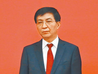 大陸全國「兩會」登場前夕,大陸全國政協近日先行舉辦「特邀香港人士界別委員」座談會,由全國政協主席王滬寧出席致詞。(中新社) image