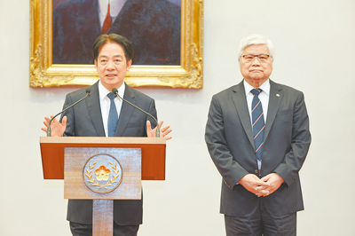 賴清德總統6日偕同台積電董事長魏哲家舉行記者會。(杜宜諳攝) image