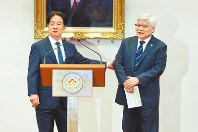賴清德總統6日偕同台積電董事長魏哲家舉行記者會。(杜宜諳攝) image