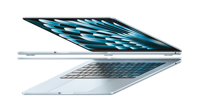 Apple發表搭載M4晶片全新MacBook Air(見圖),共有13吋和15吋兩種機型,M4晶片配備10核心CPU、最多10核心GPU,且支援高達32GB的統一記憶體,速度比M1版本最快達2倍,和最快速的Intel機型MacBook Air相比,M4版本最快可達23倍。另外的亮點就是午夜色、星光色和銀色外,推出全新的天藍色,相當吸睛,13吋起售價格比前一代還便宜1千元,售價3萬4900元起,就能體驗Apple Intelligence等AI功能。(Apple提供) image