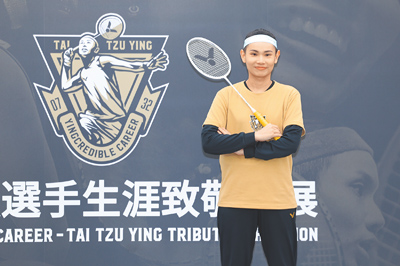VICTOR自6日起一連11天於松山文創園區為球后戴資穎舉辦致敬展。(杜宜諳攝) image