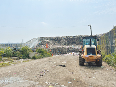 桃園市楊梅區員本掩埋場。(廖姮玥攝) image