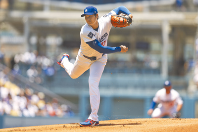 大谷翔平23日先發主投1局無安打、無失分,且祭出兩張老K。(路透) image