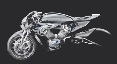 Richard Mille跨界重機,與Brough Superior合作推出RMB01競速摩托車。(Richard Mille提供) image