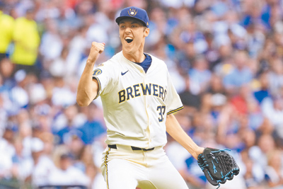 釀酒人怪物新秀米修羅斯基對道奇先發6局飆12K奪勝。(路透) image