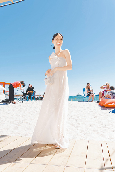袁子芸為了宣傳《兩個女導演》,今年再度出席坎城影展活動。(袁子芸提供) image