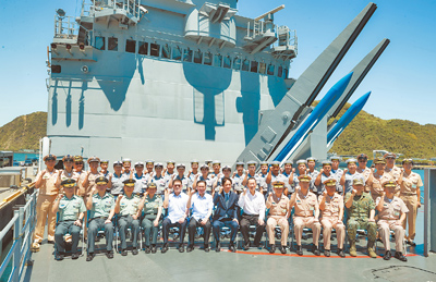 監察院2023年提案糾正國防部與海軍,因震海案決策搖擺10年,導致海軍陷入戰略被動。圖為賴清德總統22日前往宜蘭勗勉海軍168艦隊。(總統府提供) image