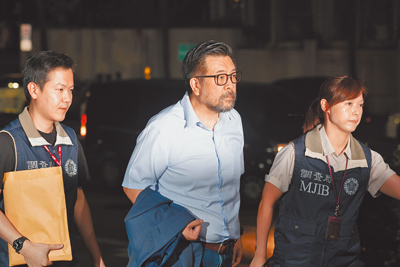 台北市議會副議長葉林傳(中)被控涉犯賭博、圖利罪遭起訴。(本報資料照片) image