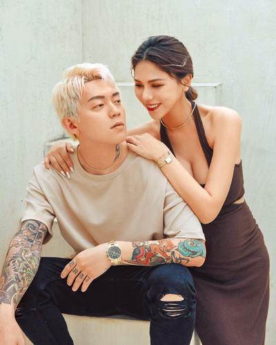 蕾菈(右)、湯宇2日宣布離婚。(摘自臉書) image