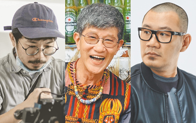 世界民族電影節12日將盛大登場,左起金馬獎得主溫景輝 、「禁忌片」祖師爺虞戡平、金馬獎得主張吉安,3位導演將會有跨世代導演交流。(海鵬提供) image