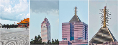 以三星Galaxy S25 Ultra的1倍、8倍、40倍、100倍拍攝新光摩天大樓,屋頂上的天線看得很清楚。(古明弘攝) 以三星Galaxy S25 Ultra的1倍、8倍、40倍、100倍拍攝新光摩天大樓,屋頂上的天線看得很清楚。(古明弘攝)