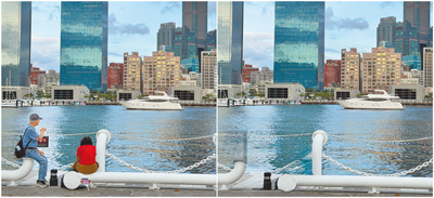 使用iPhone 17 Pro拍照後使用AI消除,會有塗抹後的痕跡,還有部分破損。(古明弘攝) 使用iPhone 17 Pro拍照後使用AI消除,會有塗抹後的痕跡,還有部分破損。(古明弘攝)