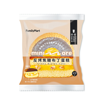 全家minimore反烤焦糖布丁蛋糕,49元。(全家提供) 全家minimore反烤焦糖布丁蛋糕,49元。(全家提供)