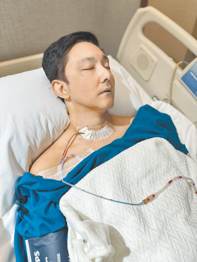 立威廉驚傳罹癌,9月時住院開刀切除腫瘤。(經紀人提供) 立威廉驚傳罹癌,9月時住院開刀切除腫瘤。(經紀人提供)