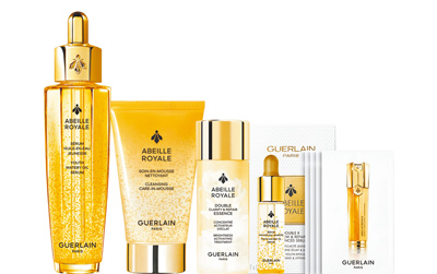 新光三越台北南西店GUERLAIN皇家蜂王乳平衡油精華大容量組,65折,特價5590元。(新光三越提供) 新光三越台北南西店GUERLAIN皇家蜂王乳平衡油精華大容量組,65折,特價5590元。(新光三越提供)