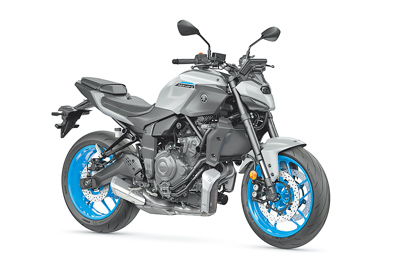 2026年式Yamaha MT車系維持Ice Storm冰霜灰(見圖,為MT-07車系)、Tech Black疾勁黑、Icon Blue標誌藍共3款深受好評的塗裝選擇。(台灣山葉機車提供) 2026年式Yamaha MT車系維持Ice Storm冰霜灰(見圖,為MT-07車系)、Tech Black疾勁黑、Icon Blue標誌藍共3款深受好評的塗裝選擇。(台灣山葉機車提供)