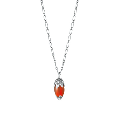 喬治傑生Heritage系列純銀紅玉髓項鍊,1萬1500元。
(GEORG JENSEN提供) 喬治傑生Heritage系列純銀紅玉髓項鍊,1萬1500元。
(GEORG JENSEN提供)