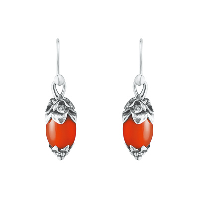 喬治傑生Heritage系列純銀紅玉髓耳環,1萬1500元。
(GEORG JENSEN提供) 喬治傑生Heritage系列純銀紅玉髓耳環,1萬1500元。
(GEORG JENSEN提供)