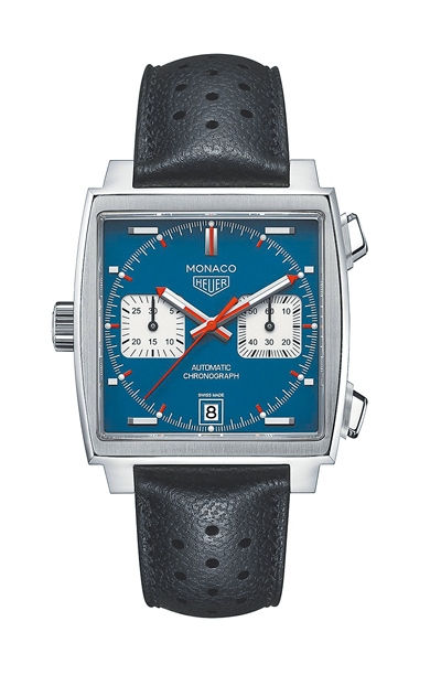 泰格豪雅Monaco左冠計時腕表,27萬7200元。(TAG Heuer提供) 泰格豪雅Monaco左冠計時腕表,27萬7200元。(TAG Heuer提供)