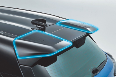 XFORCE空力套件「立體造型尾翼」。(中華汽車提供) XFORCE空力套件「立體造型尾翼」。(中華汽車提供)