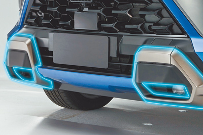 XFORCE空力套件「前保桿空力套件」。(中華汽車提供) XFORCE空力套件「前保桿空力套件」。(中華汽車提供)