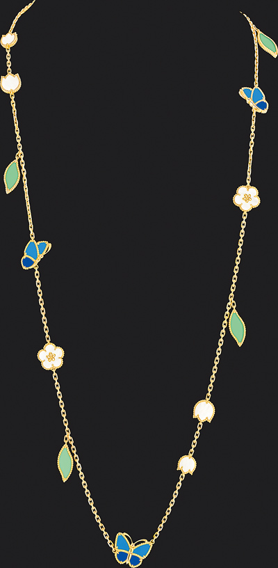 梵克雅寶Lucky Spring Butterfly系列項鍊,73萬元。(Van Cleef & Arpels提供) 梵克雅寶Lucky Spring Butterfly系列項鍊,73萬元。(Van Cleef & Arpels提供)