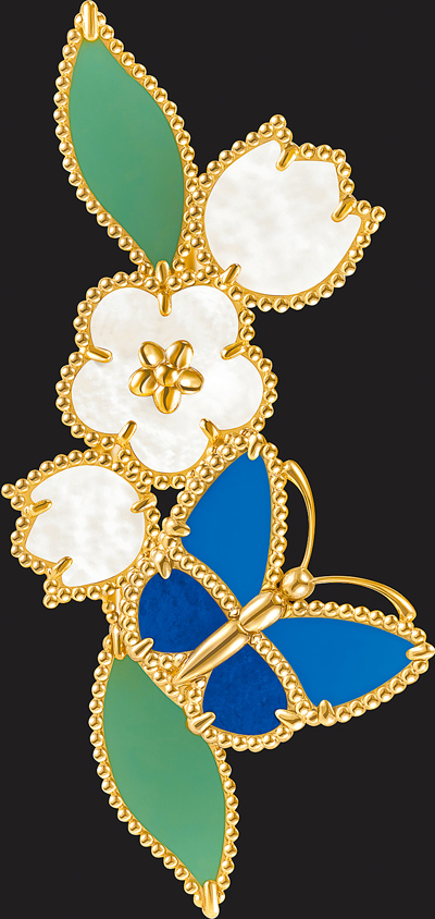 梵克雅寶Lucky Spring Butterfly系列胸針,30萬8000元。(Van Cleef & Arpels提供) 梵克雅寶Lucky Spring Butterfly系列胸針,30萬8000元。(Van Cleef & Arpels提供)